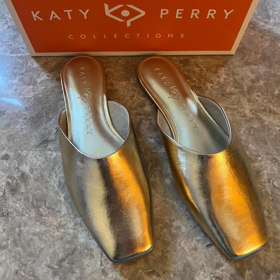 Gold Metallic Katy Perry Mules 49ed