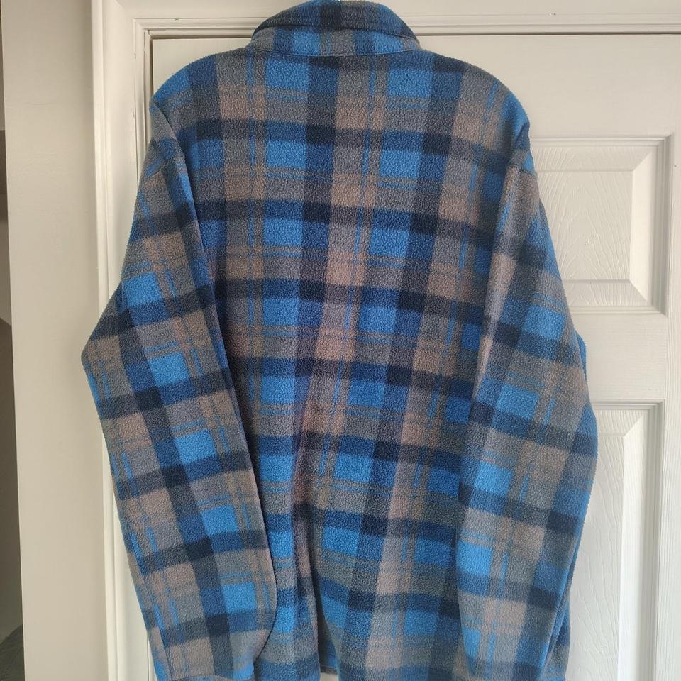 Blue And Grey Flannel Shirt C14c 3