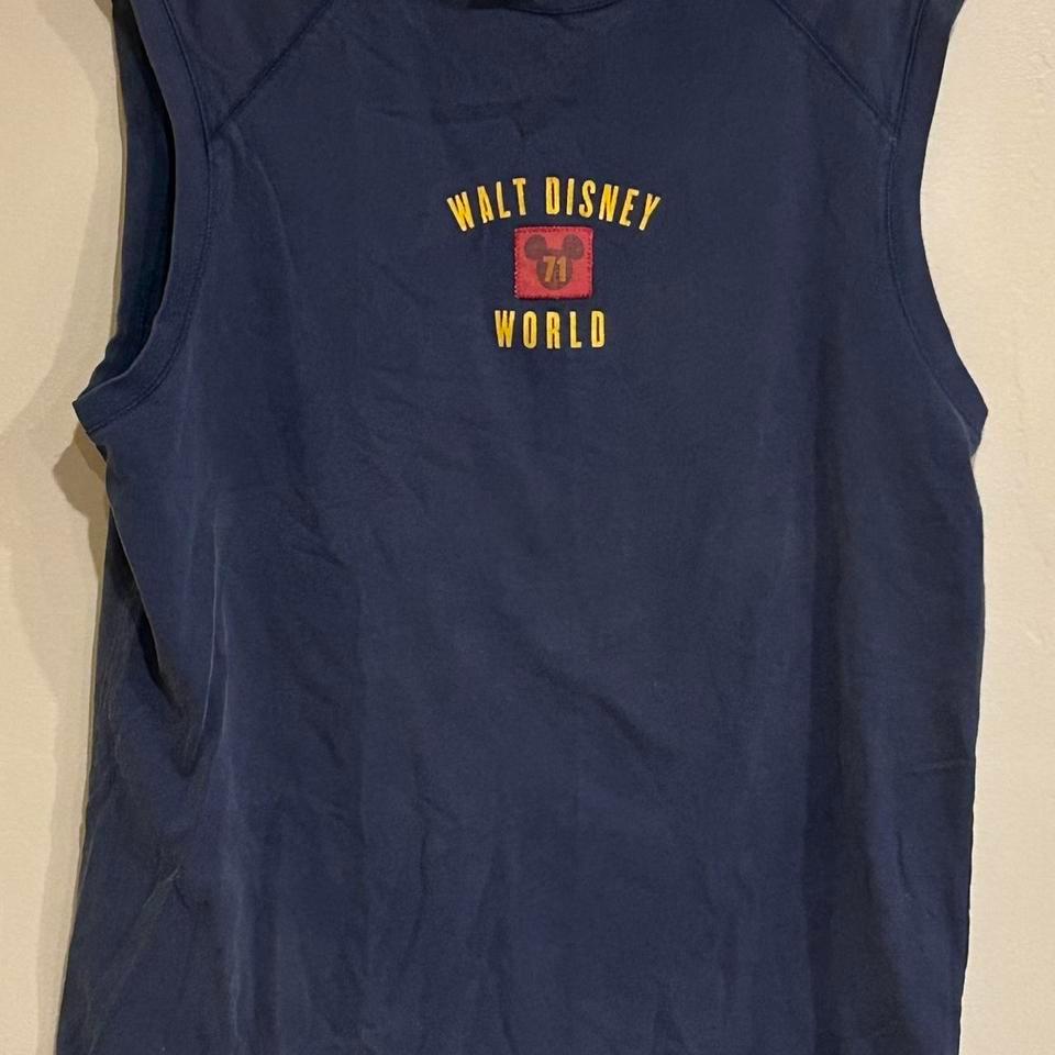 Disney World Navy Sleeveless Shirt B43f