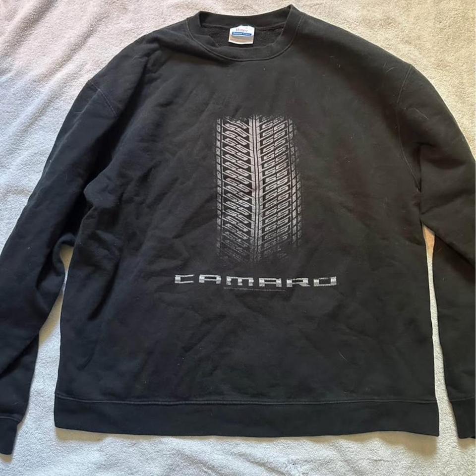 Black Hanes Camaro Crewneck Sweatshirt 2337