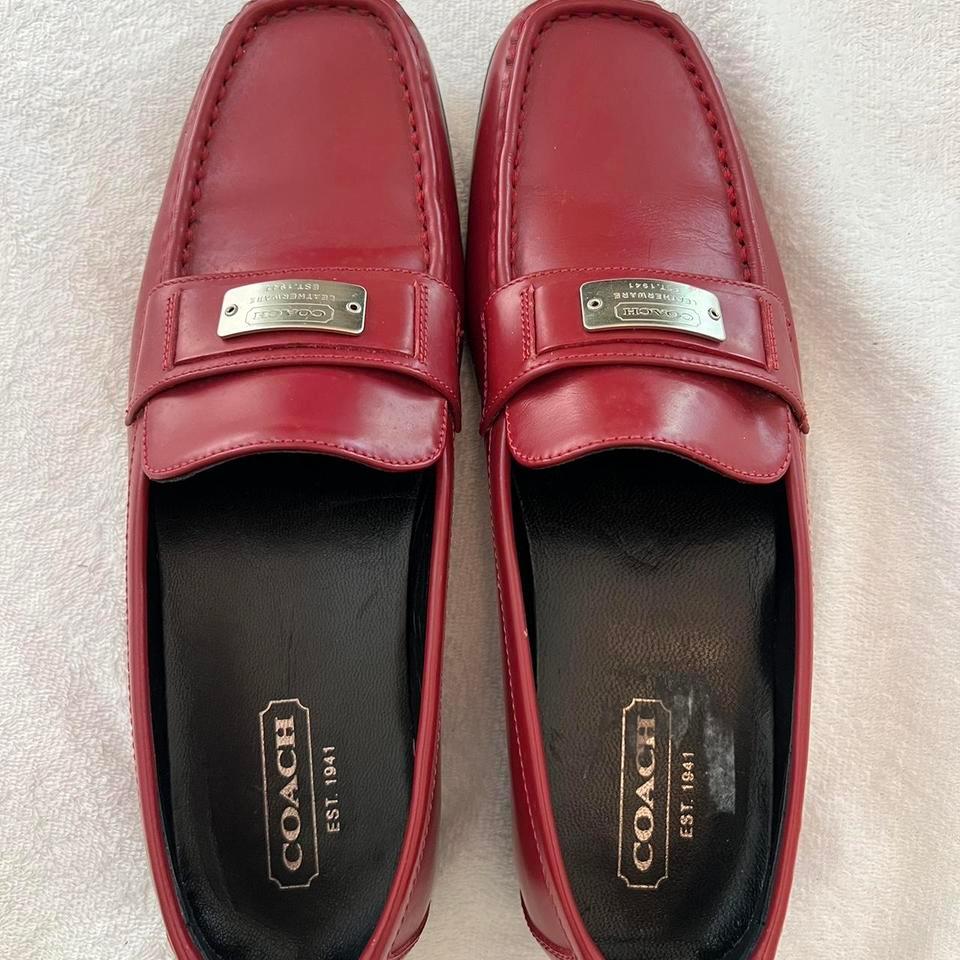 Red Coach Loafers Size 75 8 2