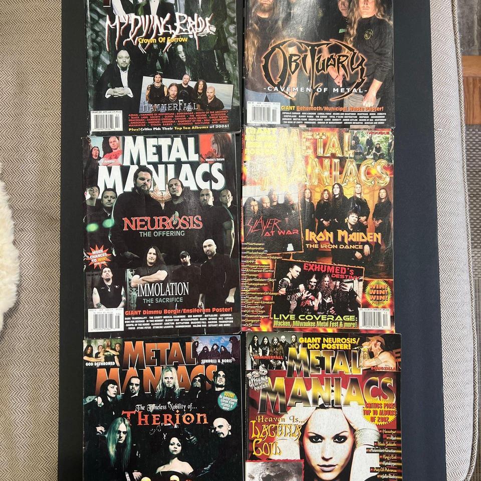 Vintage Metal Maniacs Magazines 1990s A353
