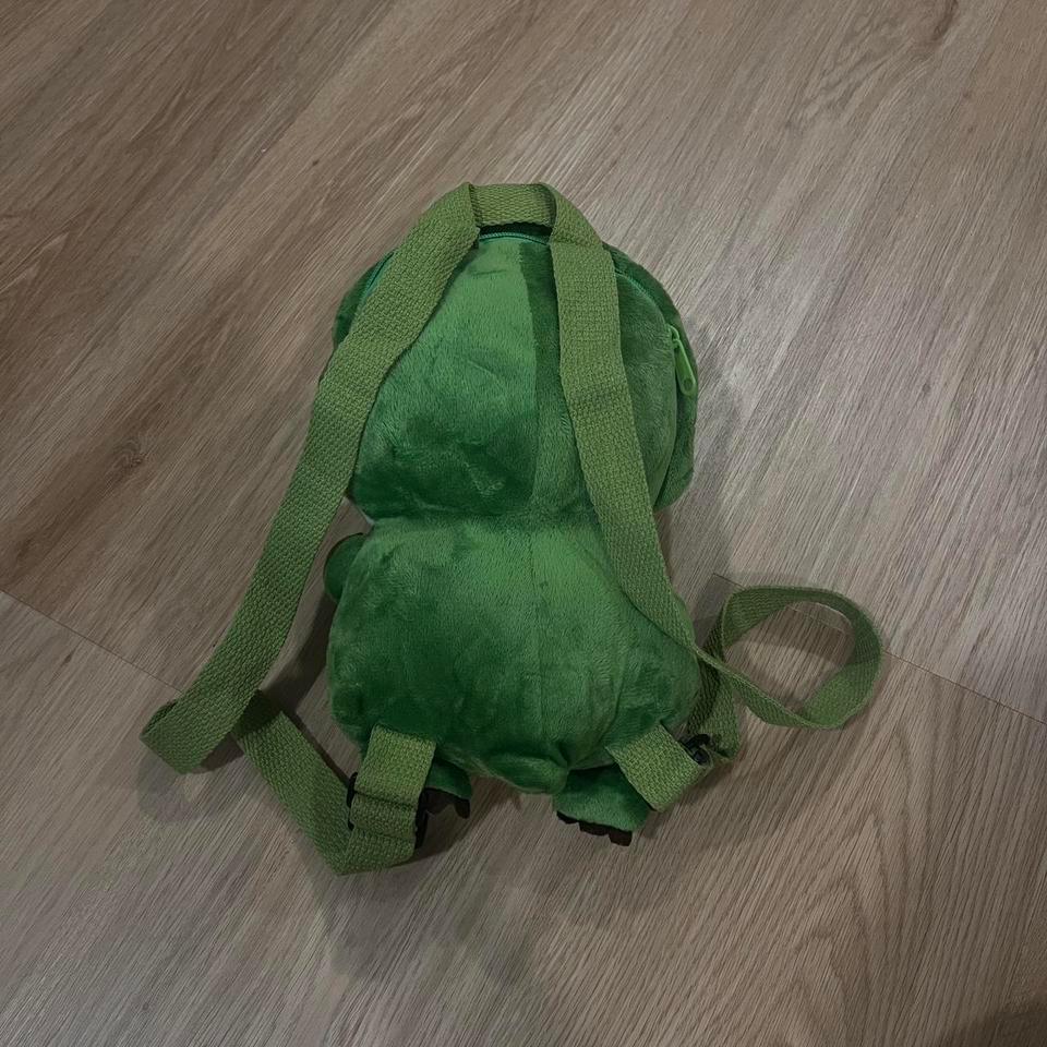 Plush Green Dinosaur Backpack 51ab 2