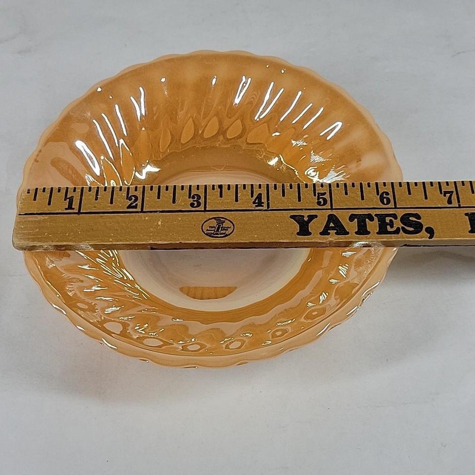 Vtg Peach Lustreware Cereal Bowl 919b 5