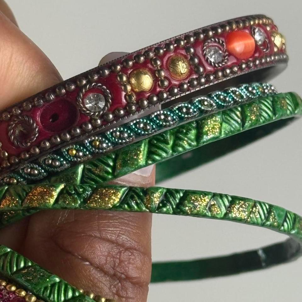 Multicolored Assorted Bangle Stack Preloved 897f 3