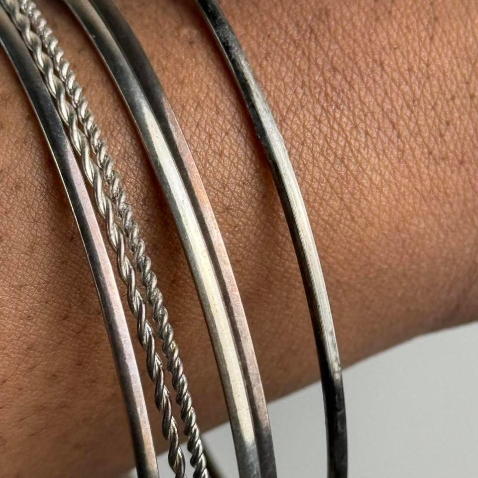 Silver Tone Bracelet Stack Pre Loved 65c9 3