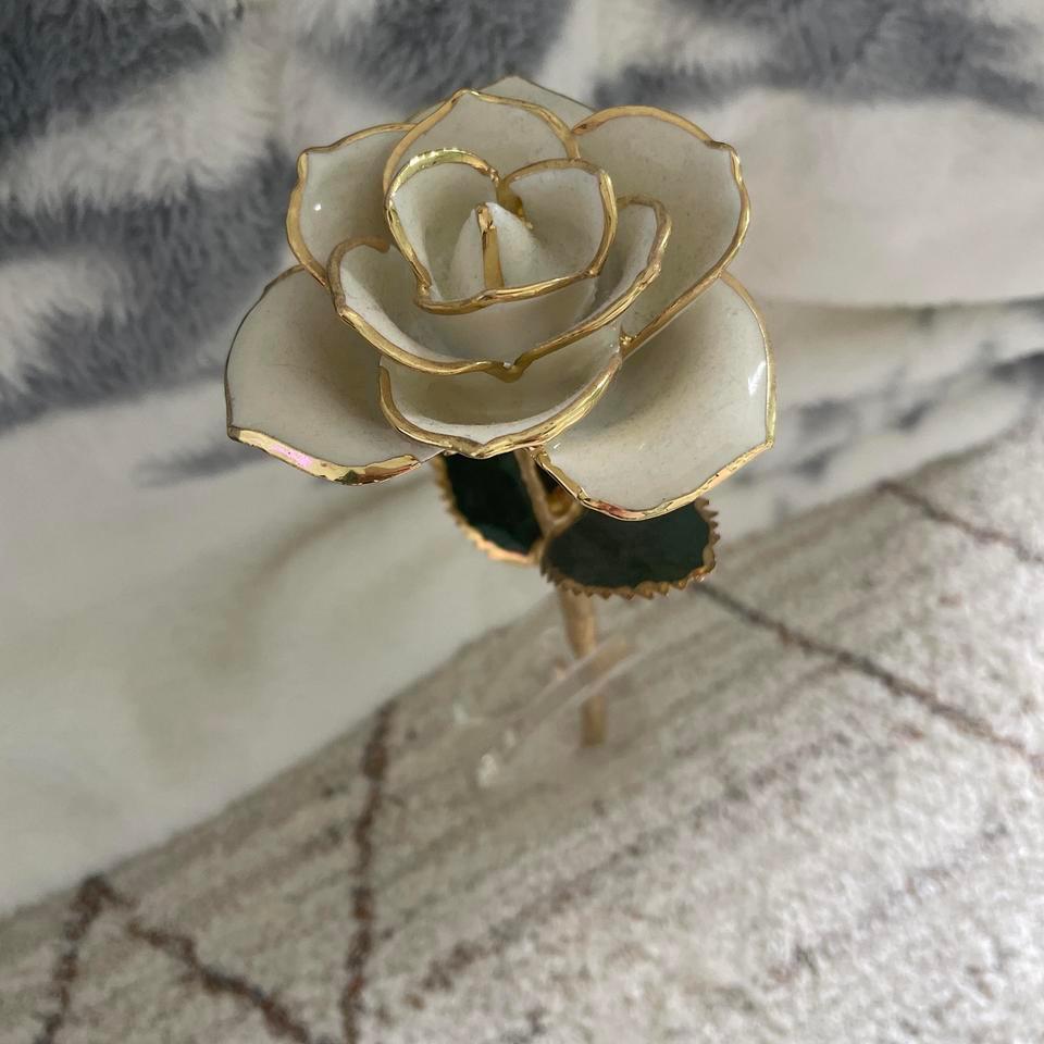 Frozen 24kt Gold Dipped Rose 5bcf 2