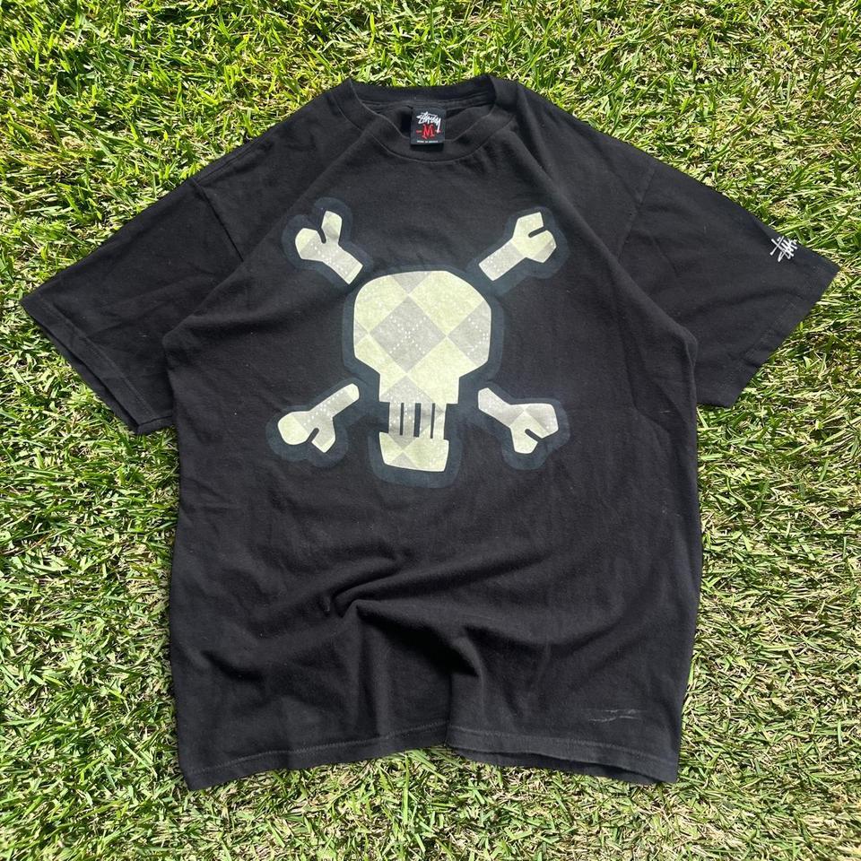 Vintage Y2k Stussy Tribal Skull 1a57