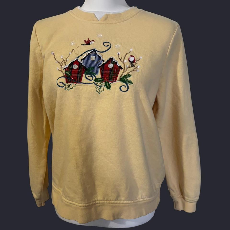 Yellow Christmas Crewneck Sweatshirt With F6ec