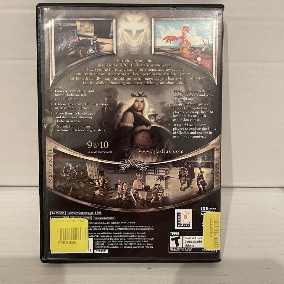 Gladius 2003 Sony Playstation 2 3