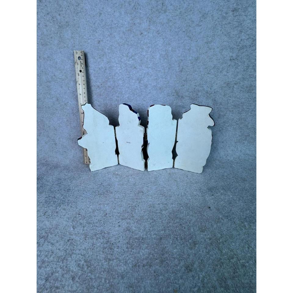 Set Of 4 Wooden Snowman 5faf 2