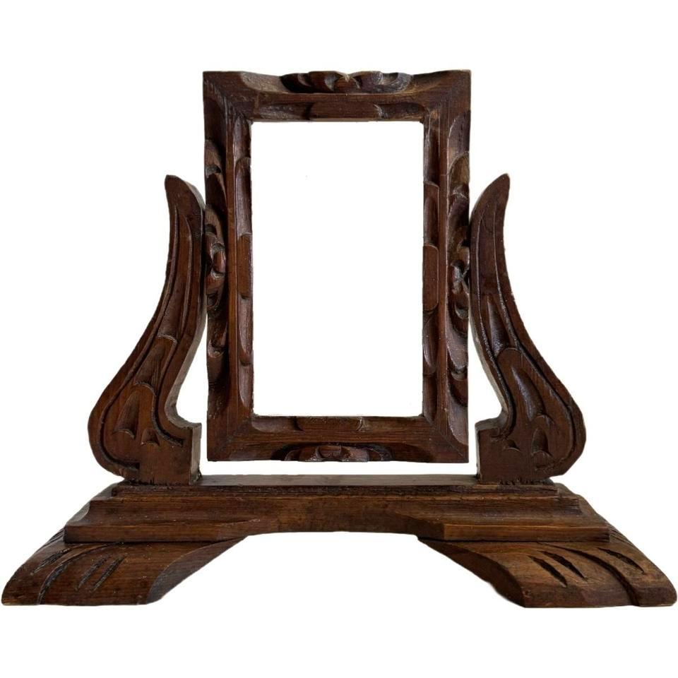 Vintage Antique Carved Wood Vanity