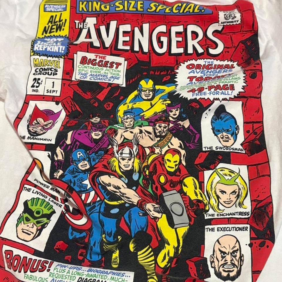 White Marvel Comics Graphic Tee C483 4