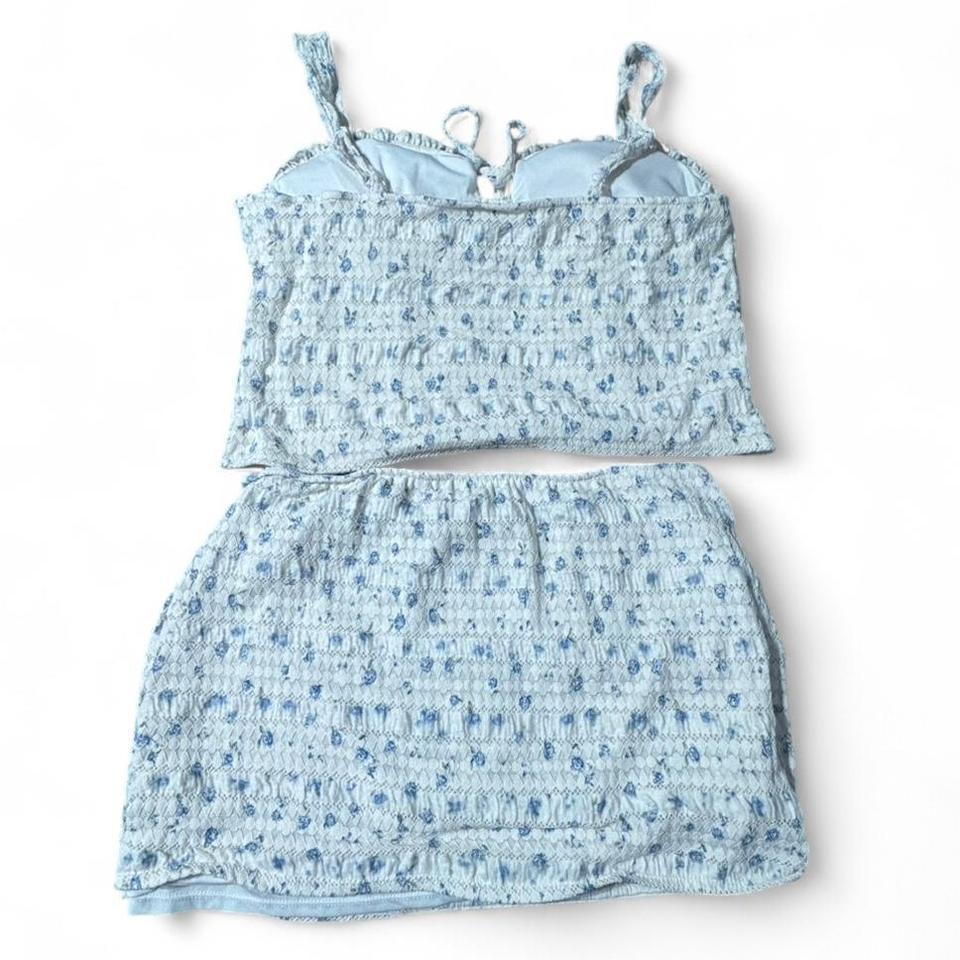 Blue Floral Two Piece Set With 7e11 2