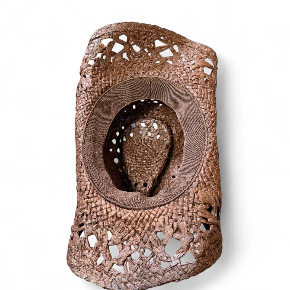 Brown Straw Cowboy Hat With 1d64 2