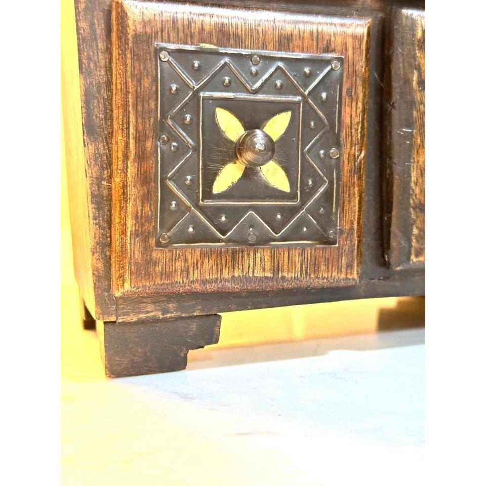 Rustic Wooden 4 Drawer Apothecary Da24 8