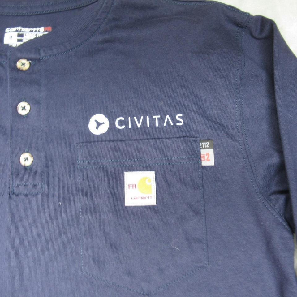Carhartt Henley Shirt Mens Medium E5d0 5