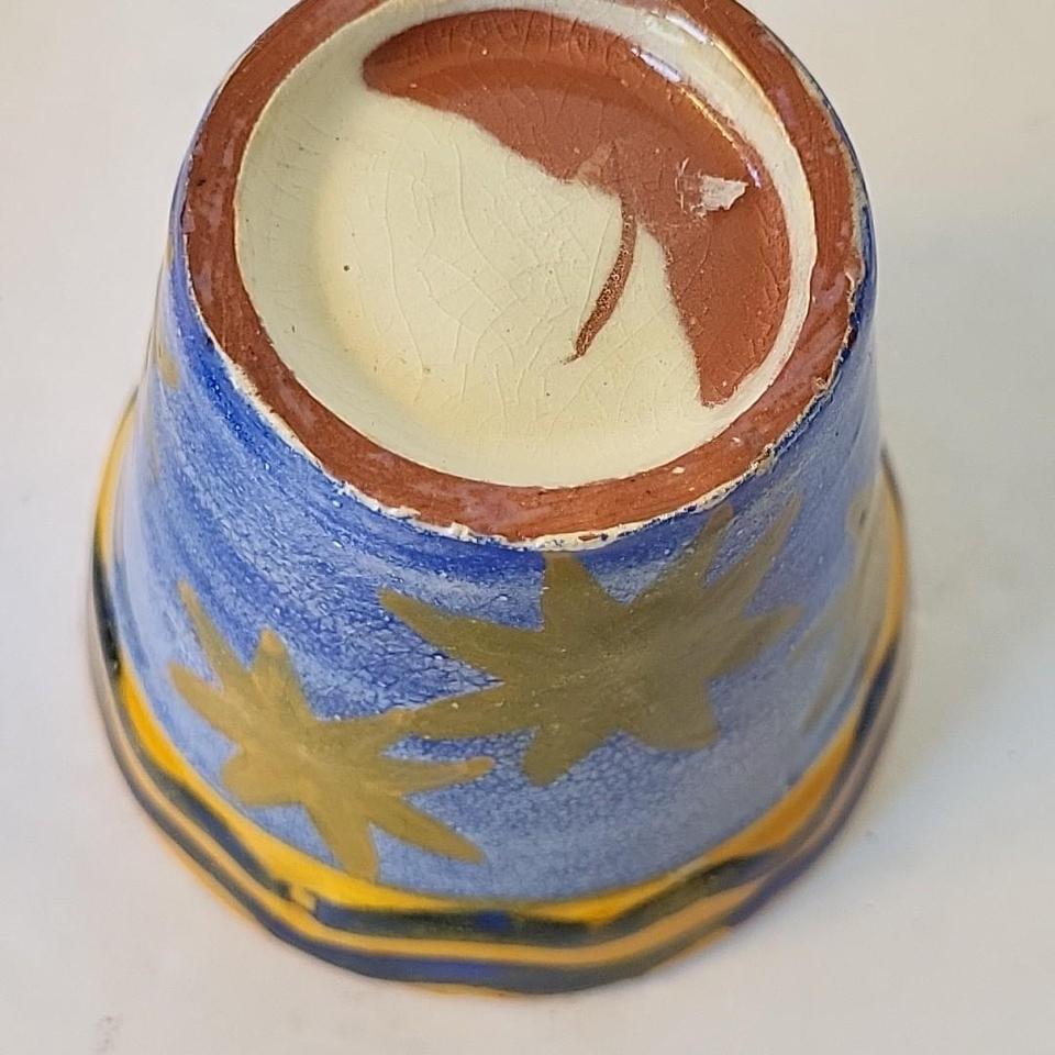 Vintage Hand Painted Mexican Pottery Planters 6c09 8