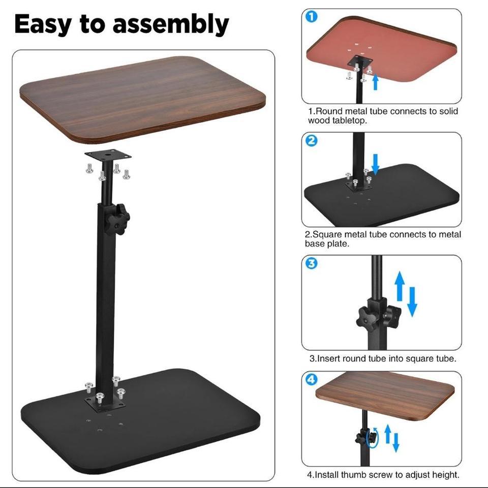 Adjustable Height Side Table With E815 6