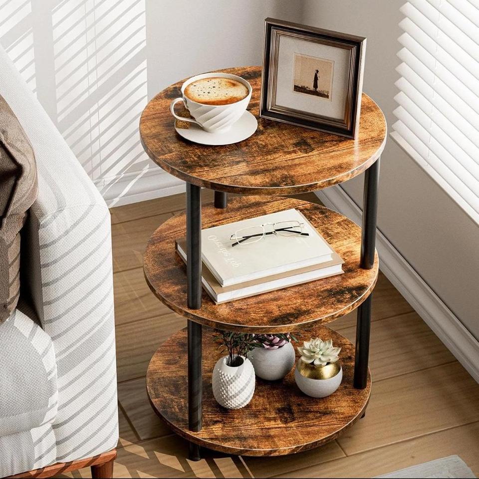 Round 3 Tiered Side Table With 78a9