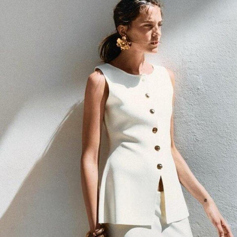 Zara Cream Knit Gold Structural