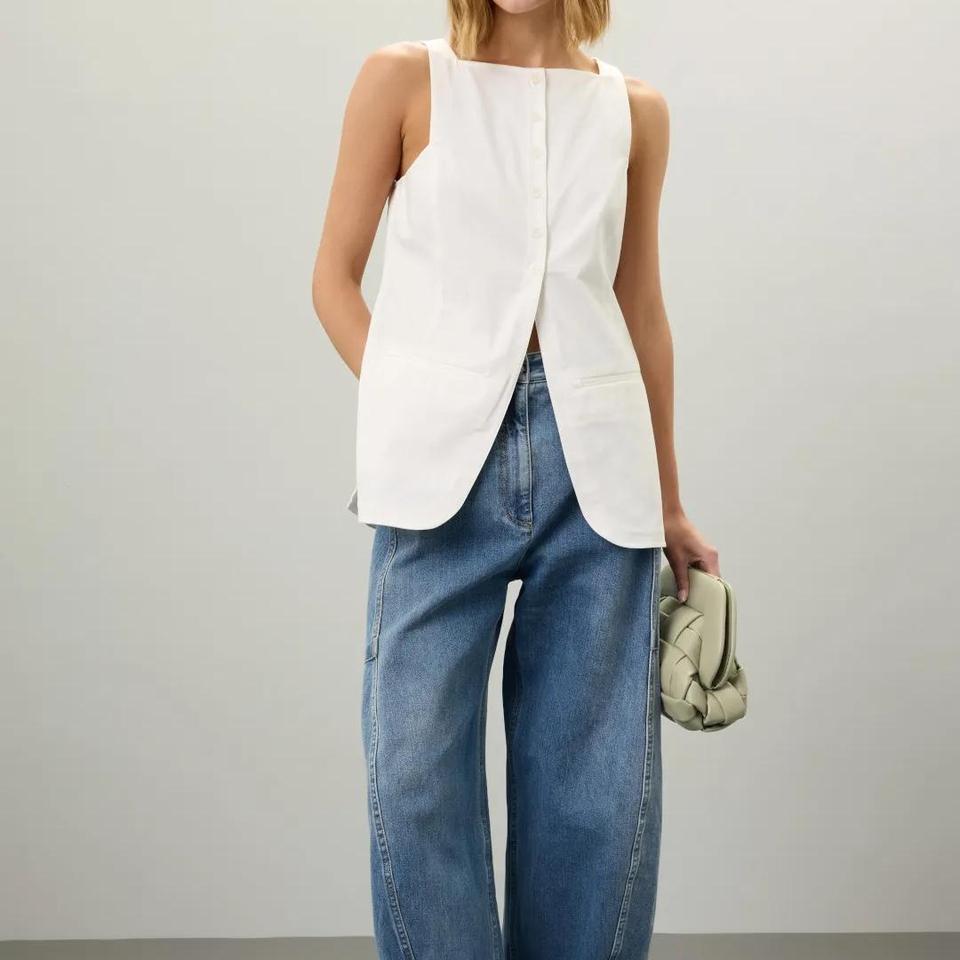 Tibi Chino Slit Front Sleeveless 2