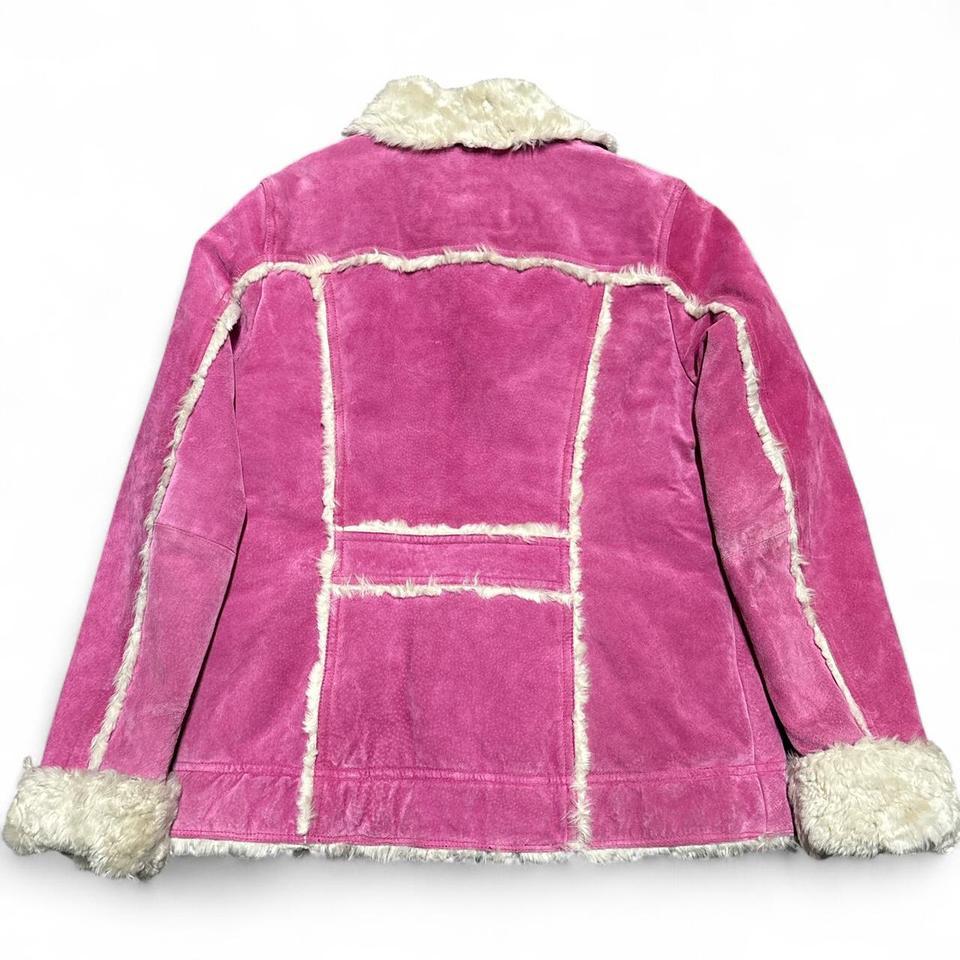 Womens Vintage Pink Suede Fur 0dc7 2