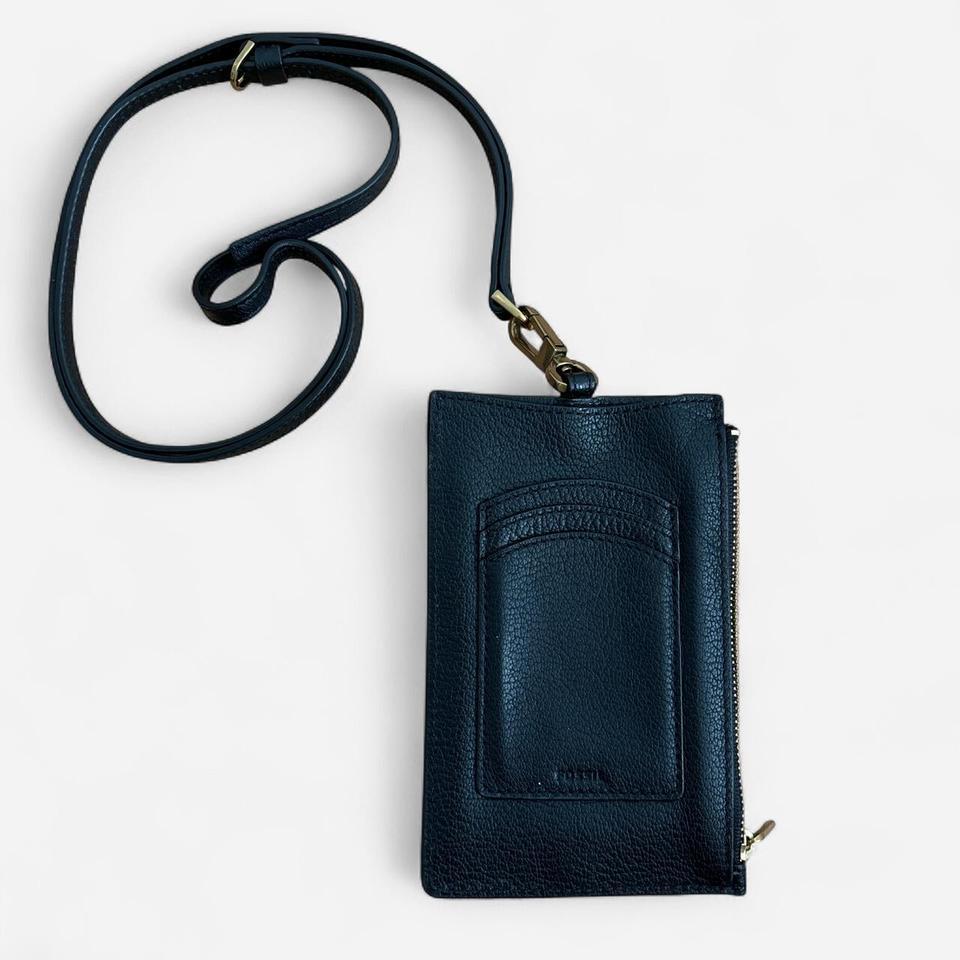 Black Leather Phone Pouch With B14a 2