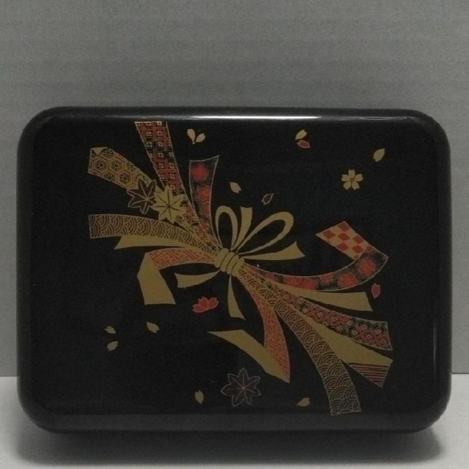 Japanese Black Lacquered Storage Box 49c1