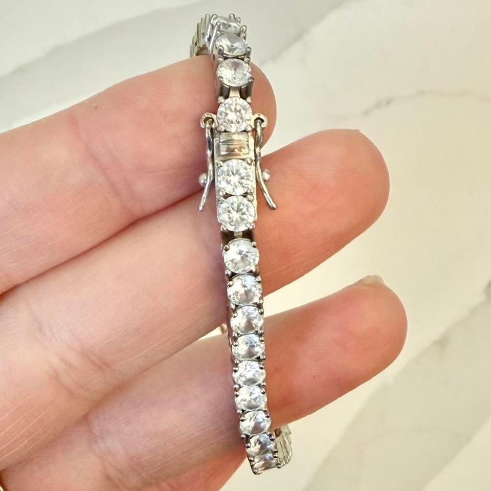 Sterling Silver Plated Tennis Bracelet 0a40 2