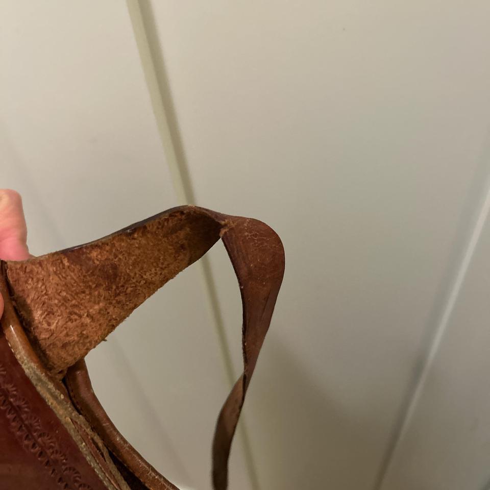 Vintage Hand Tooled Leather Bag 5