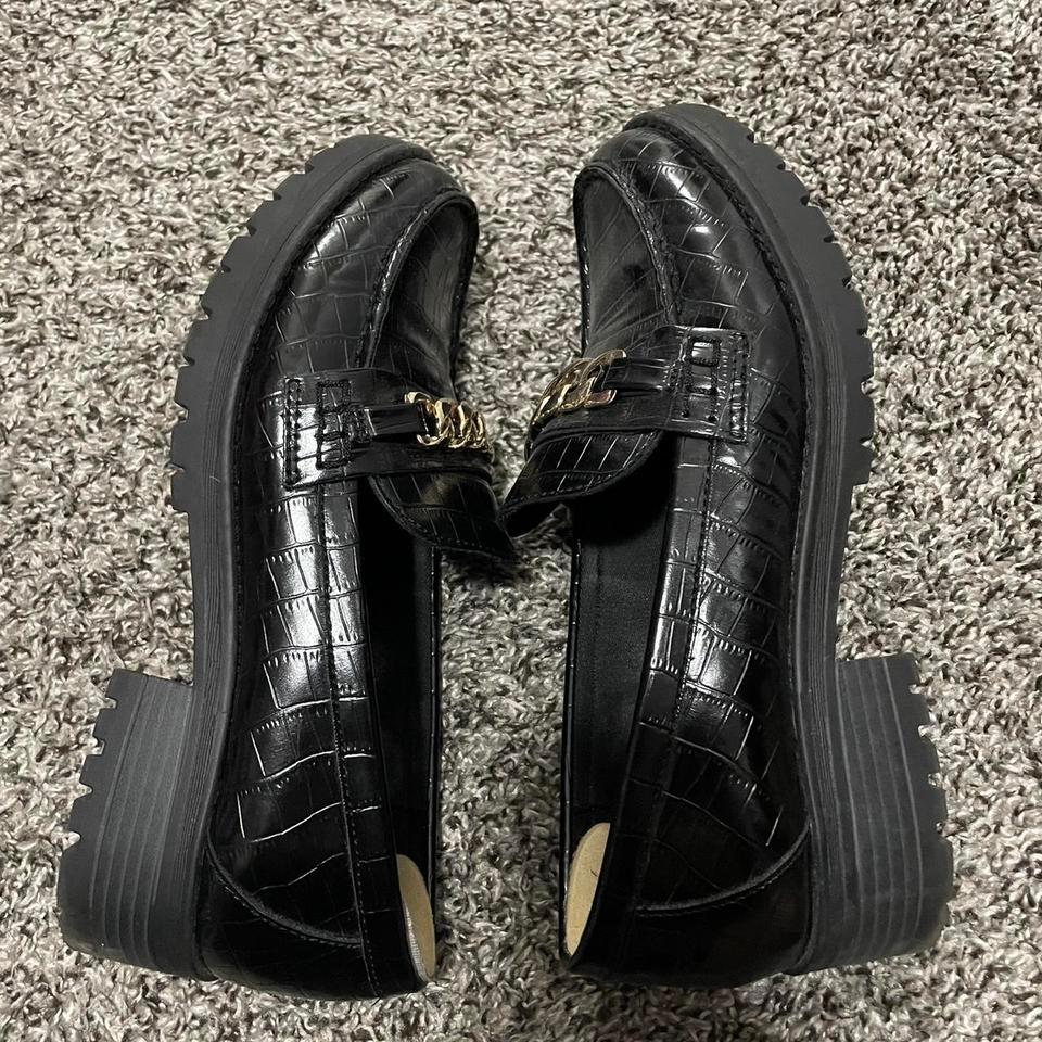 Black And Gold Chunky Loafers 6