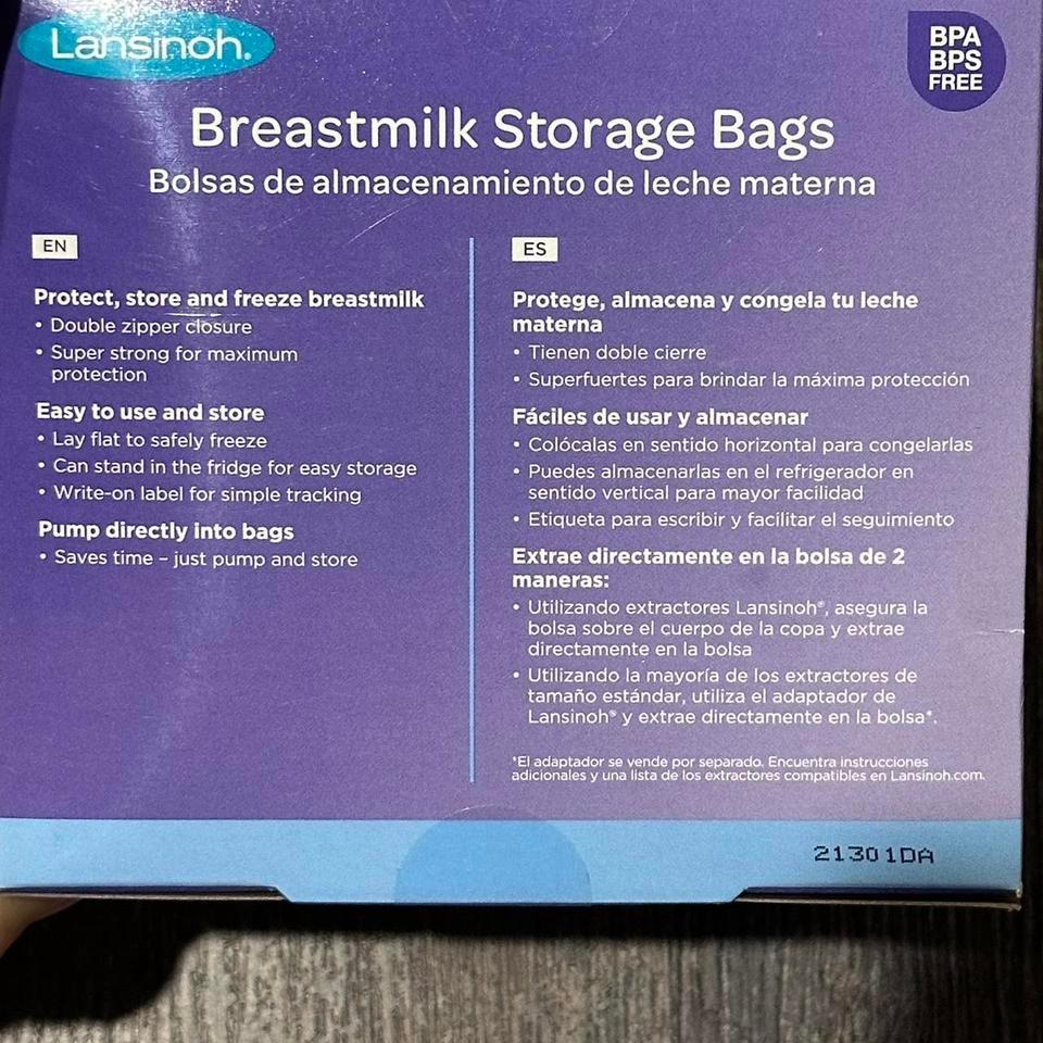 Lansinoh Milk Bags Smoke Free 3