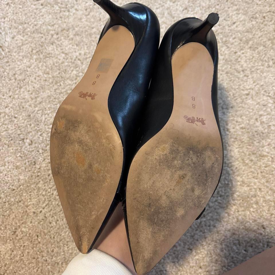 Coach Black Leather Kitten Heels D7b4 3
