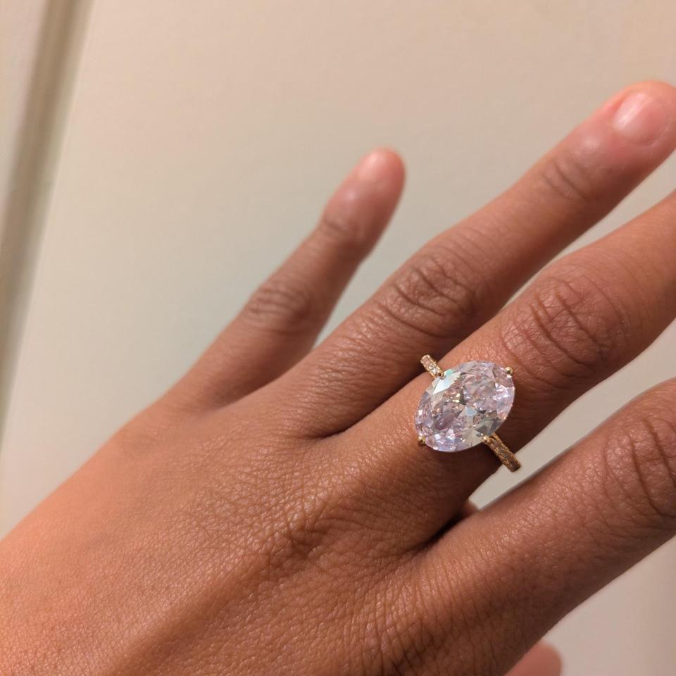 Gold Engagement Ring With Oval 9aa9