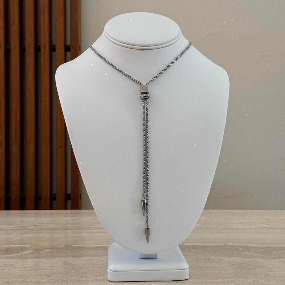Silver Metal Spike Chain Bolo C02c 6