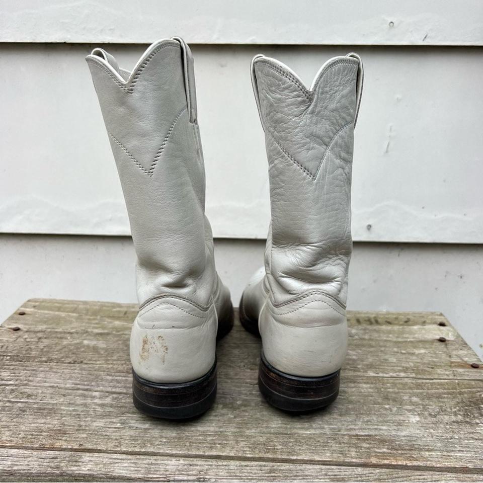 Vintage 90s Justin Boots White 4425 5