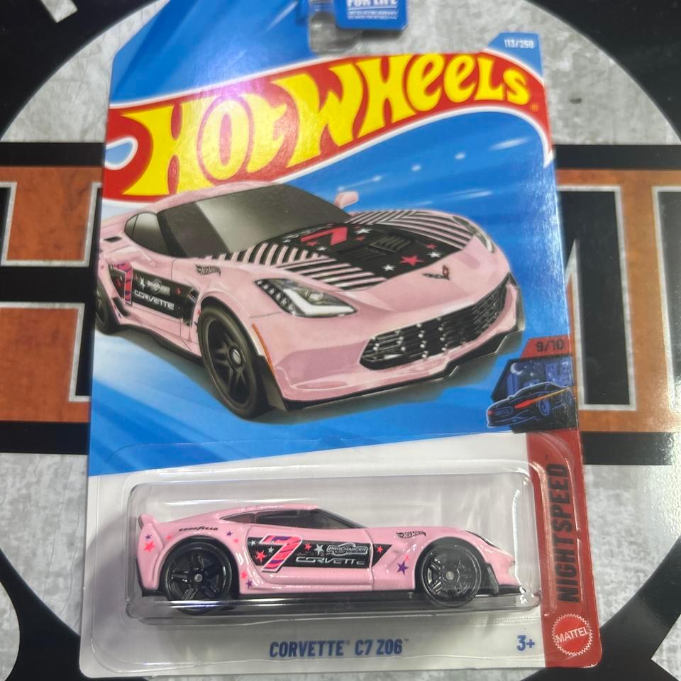 Hot Wheels Pink Corvette C7 61c9