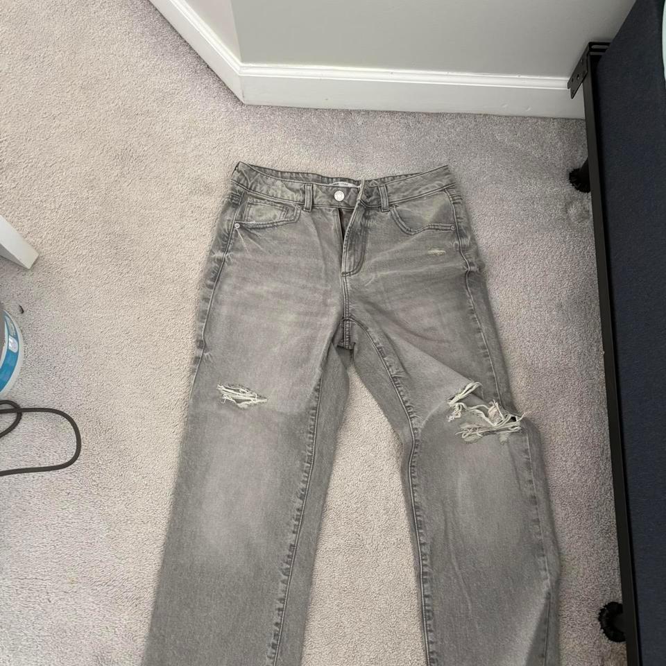Garage High Waisted Distressed Straight Leg