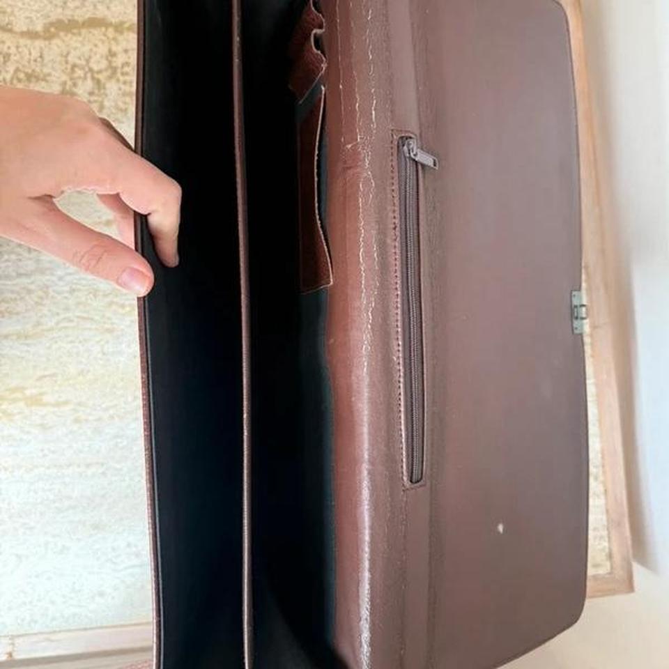 Vintage Dark Brown Genuine Leather F812 4