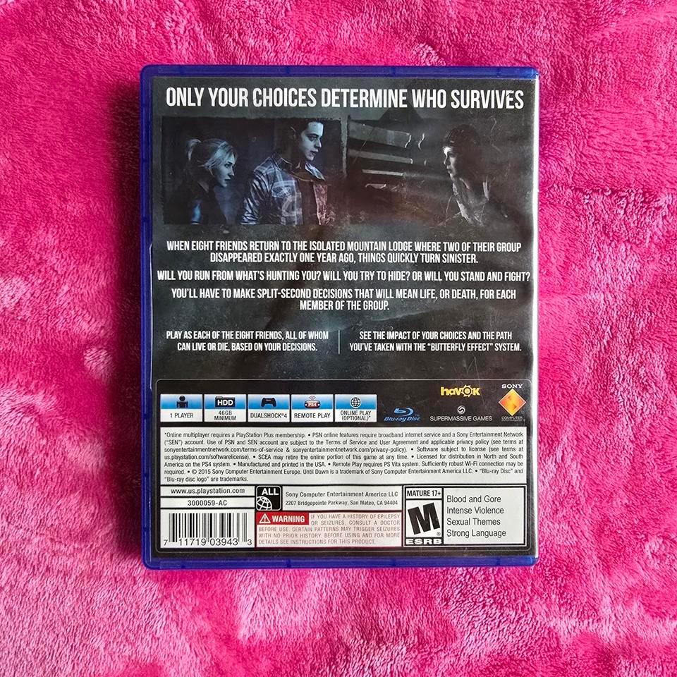 Until Dawn Ps4 Game Gaming 3