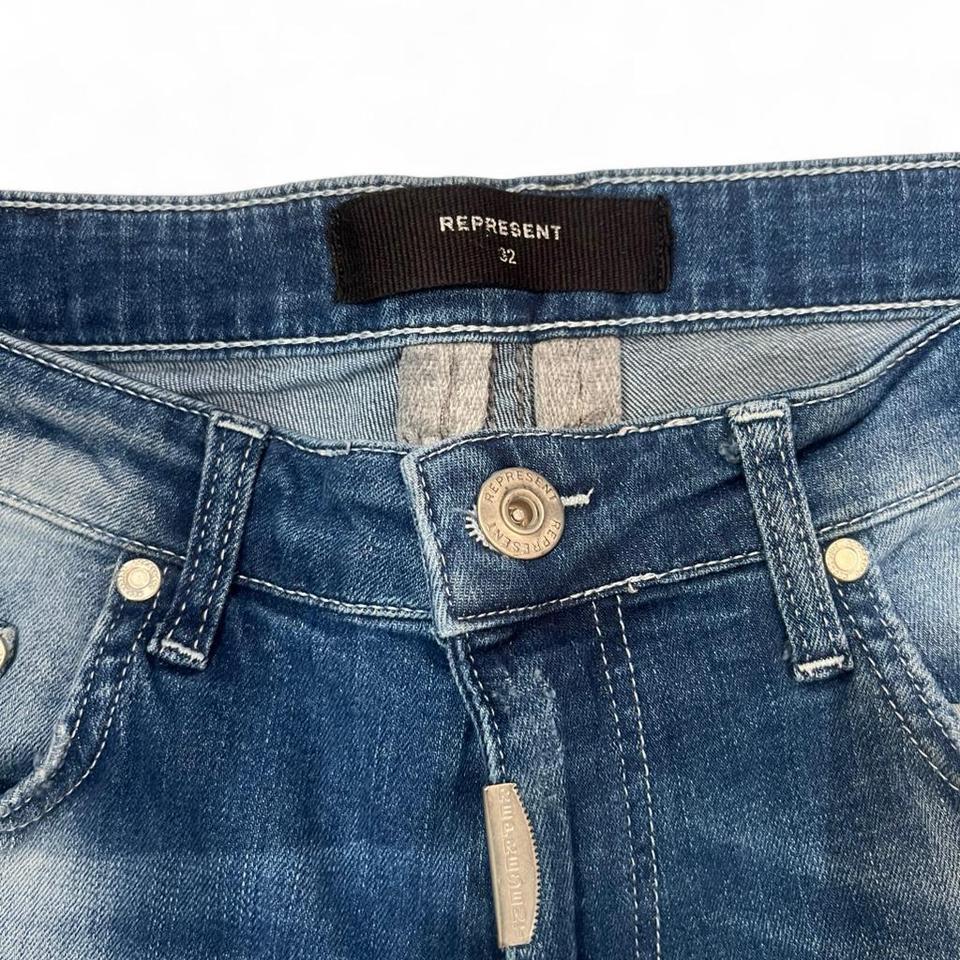 Distressed Represent Blue Denim Skinny 2fde 4