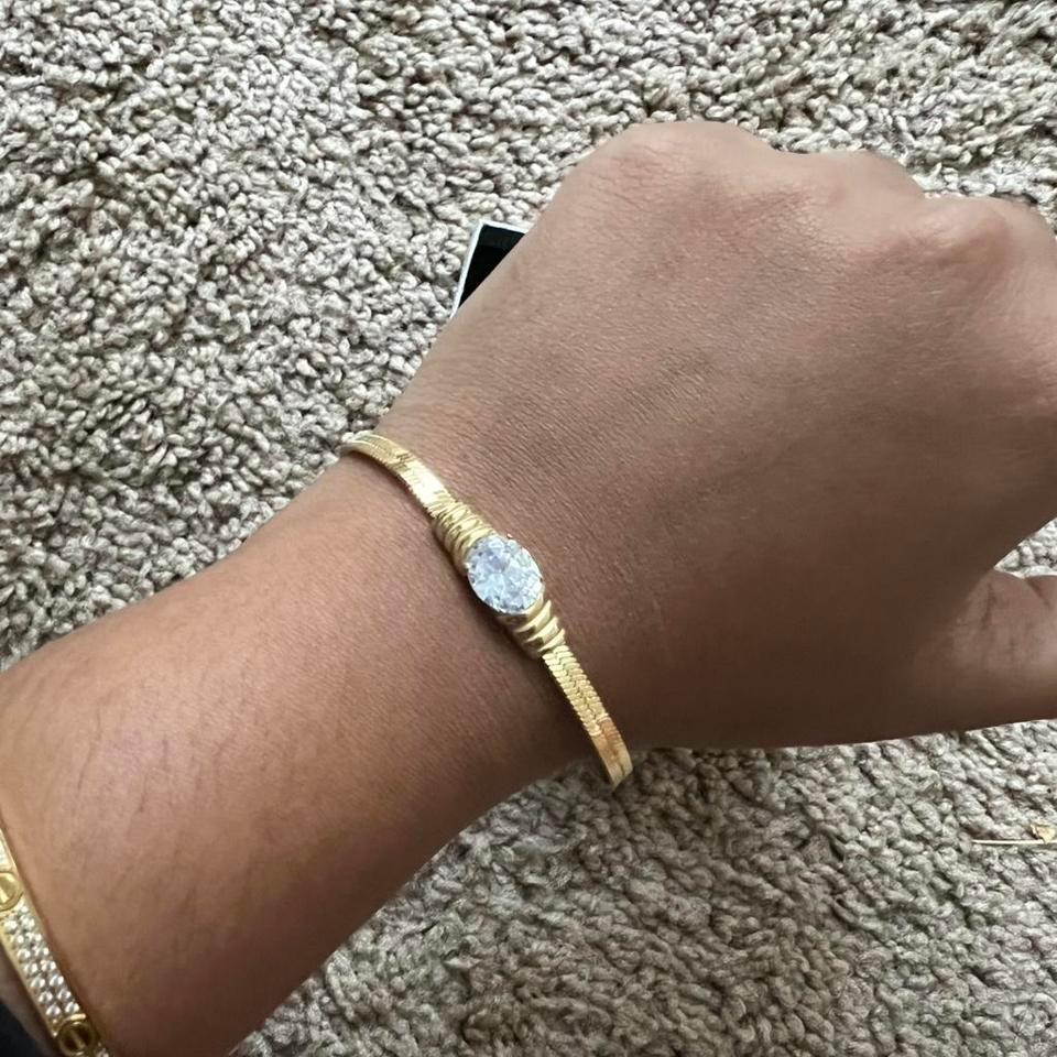 18k Gold Plated Gold Diamond 6c34 3