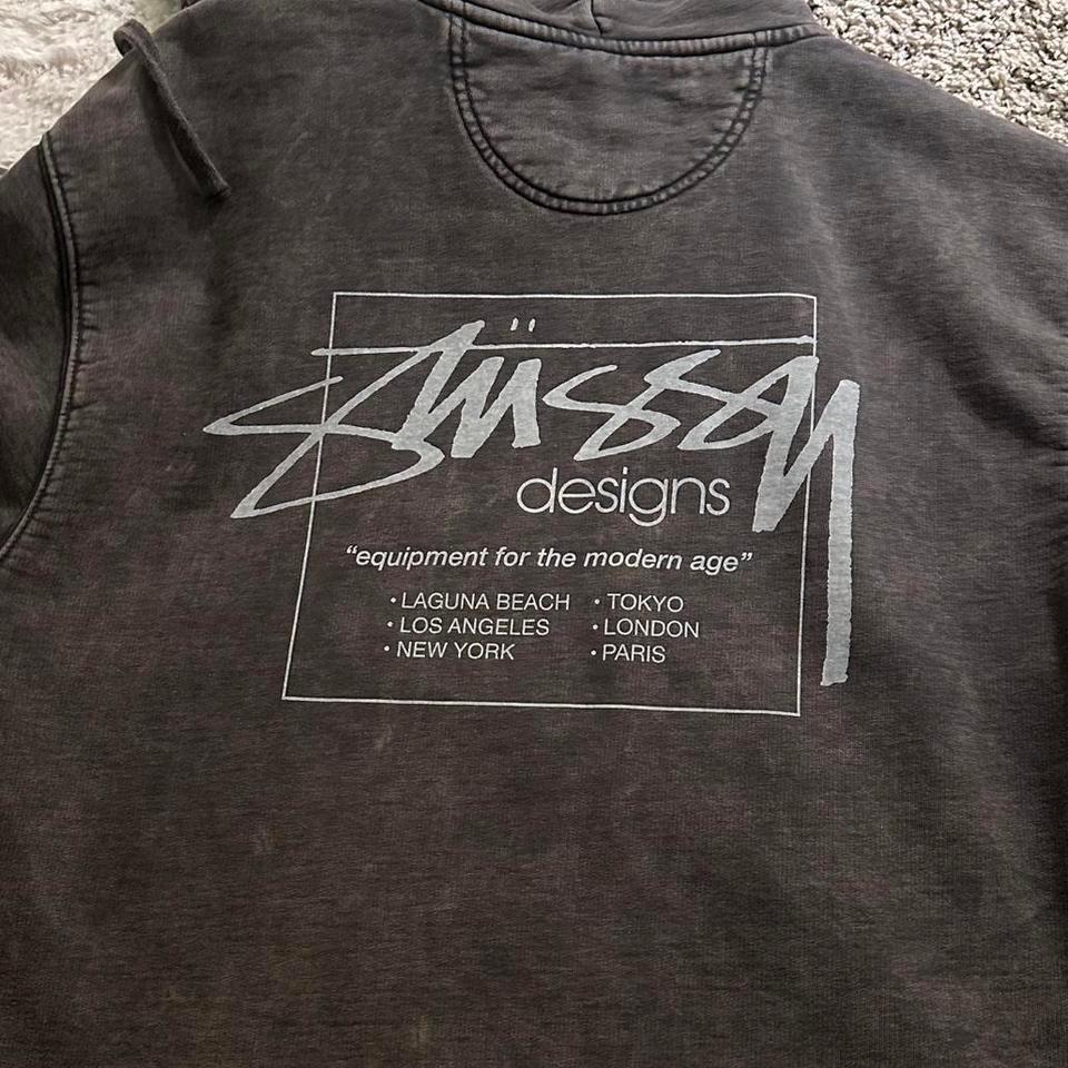 Stussy Black Hoodie With White B564
