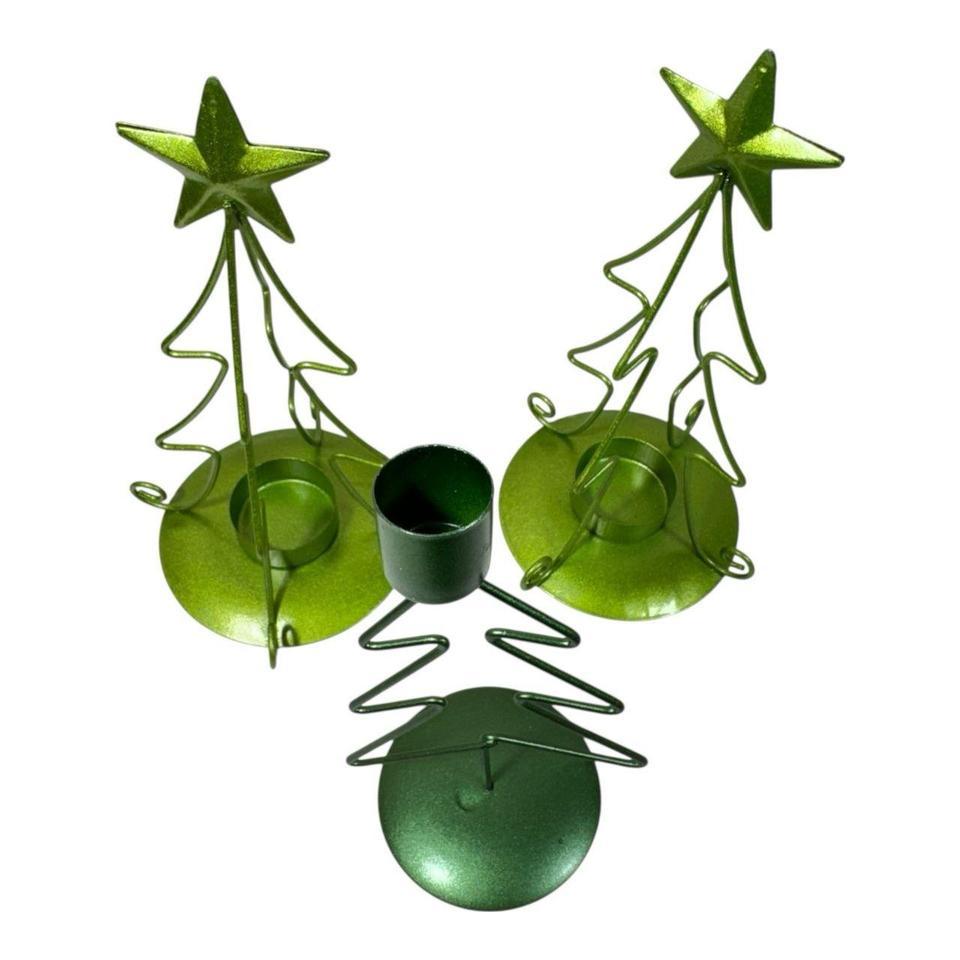 Set Of 3 Green Metal 2