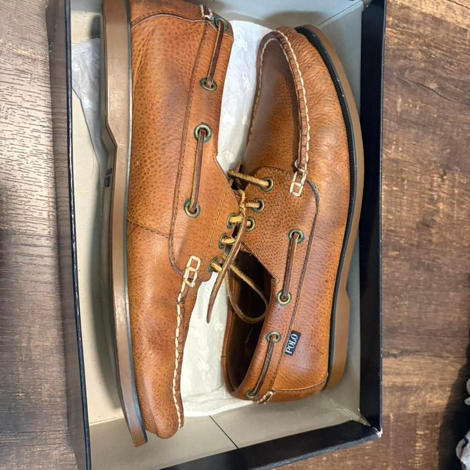 Brown Leather Polo Ralph Lauren C688