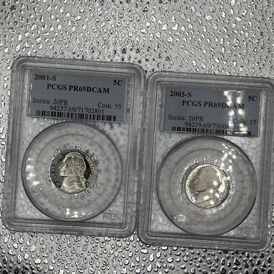 Set Of 2 Jefferson Nickels A70e 5