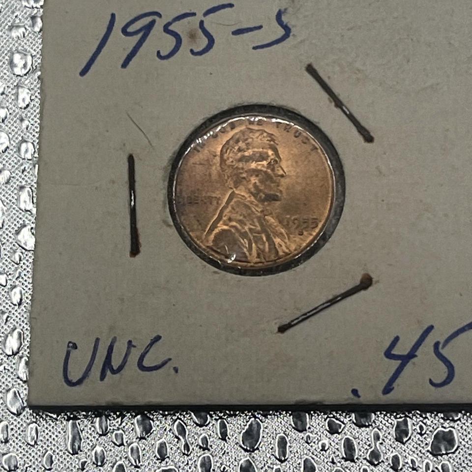 1955 S 1c Rd Lincoln Cent Fc49 2