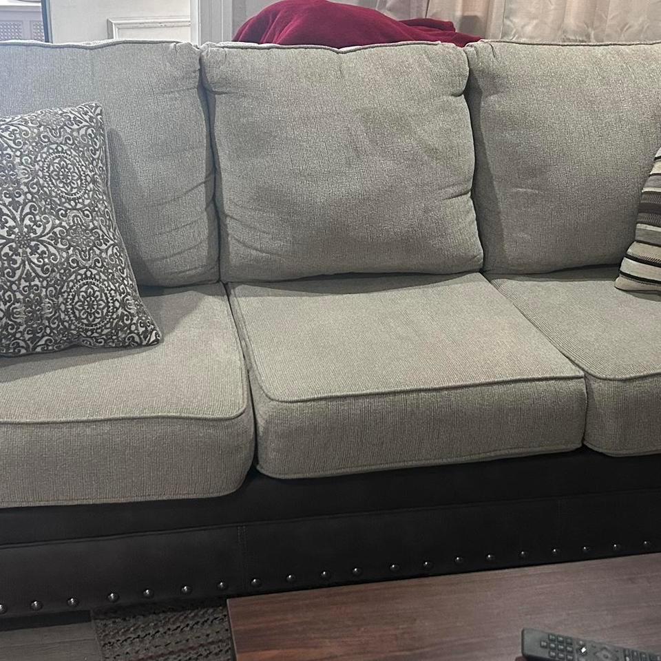 Couch And Loveseat Gray Microfiber C483 2