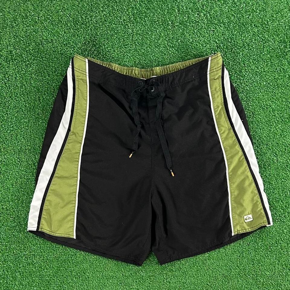 Retro Quiksilver Black Green Colorblock B7b2